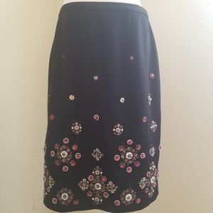 White House Black Market Black Stoned Skirt